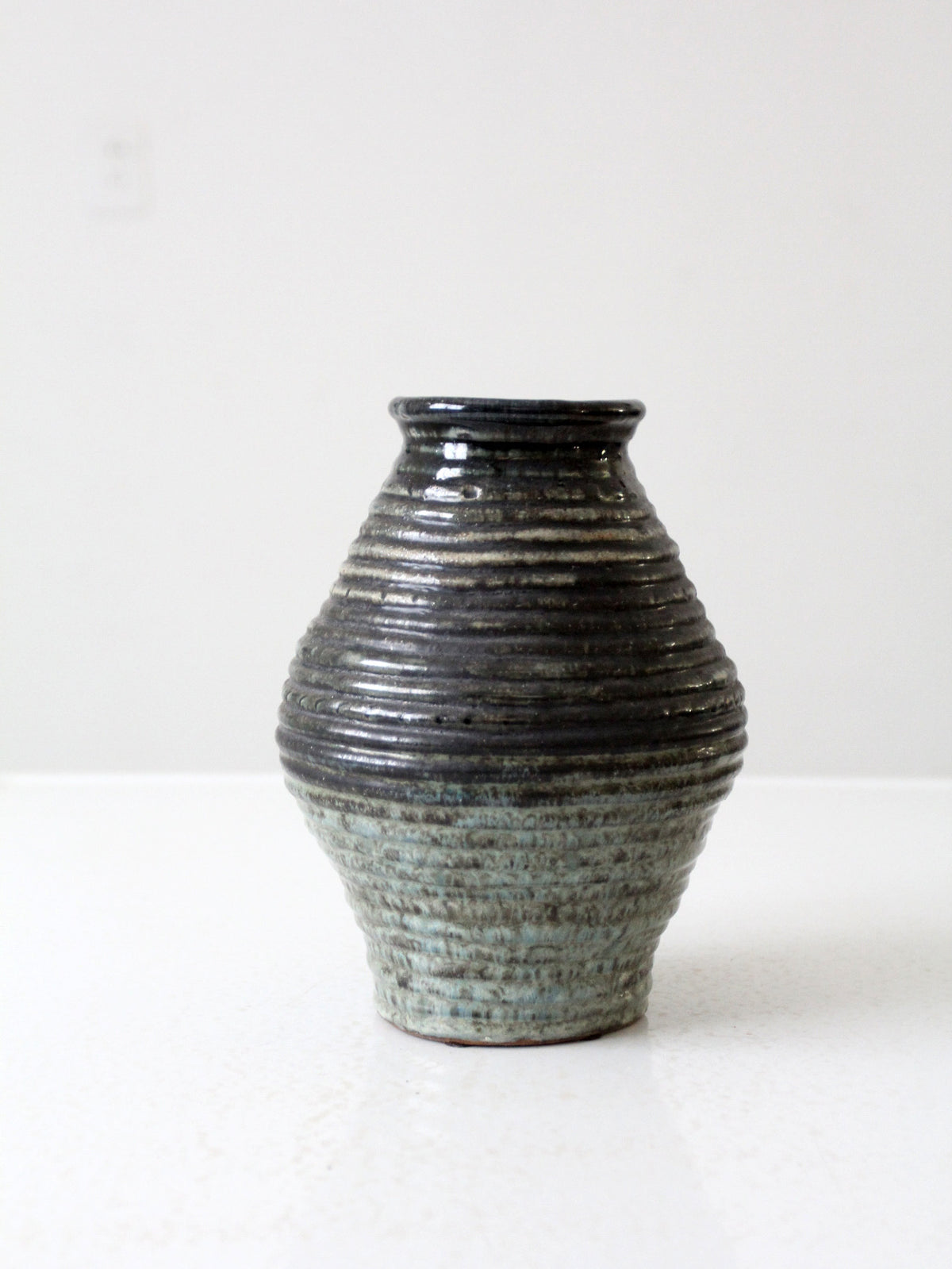 vintage coiled studio pottery vase