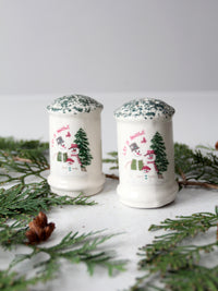 vintage Let It Snow Christmas salt & pepper shakers