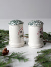 vintage Let It Snow Christmas salt & pepper shakers