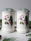 vintage Let It Snow Christmas salt & pepper shakers