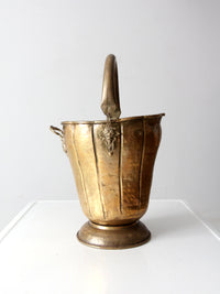 antique brass ash bucket or coal scuttle