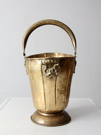 antique brass ash bucket or coal scuttle