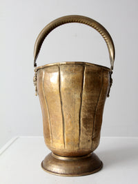 antique brass ash bucket or coal scuttle