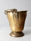 antique brass ash bucket or coal scuttle