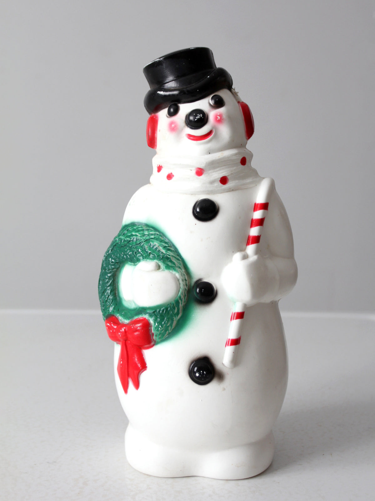 vintage 60s blow mold Christmas snowman display