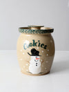 vintage handmade holiday cookie jar