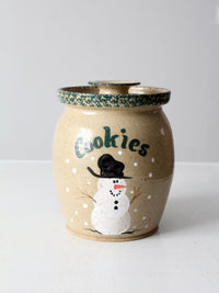 vintage handmade holiday cookie jar