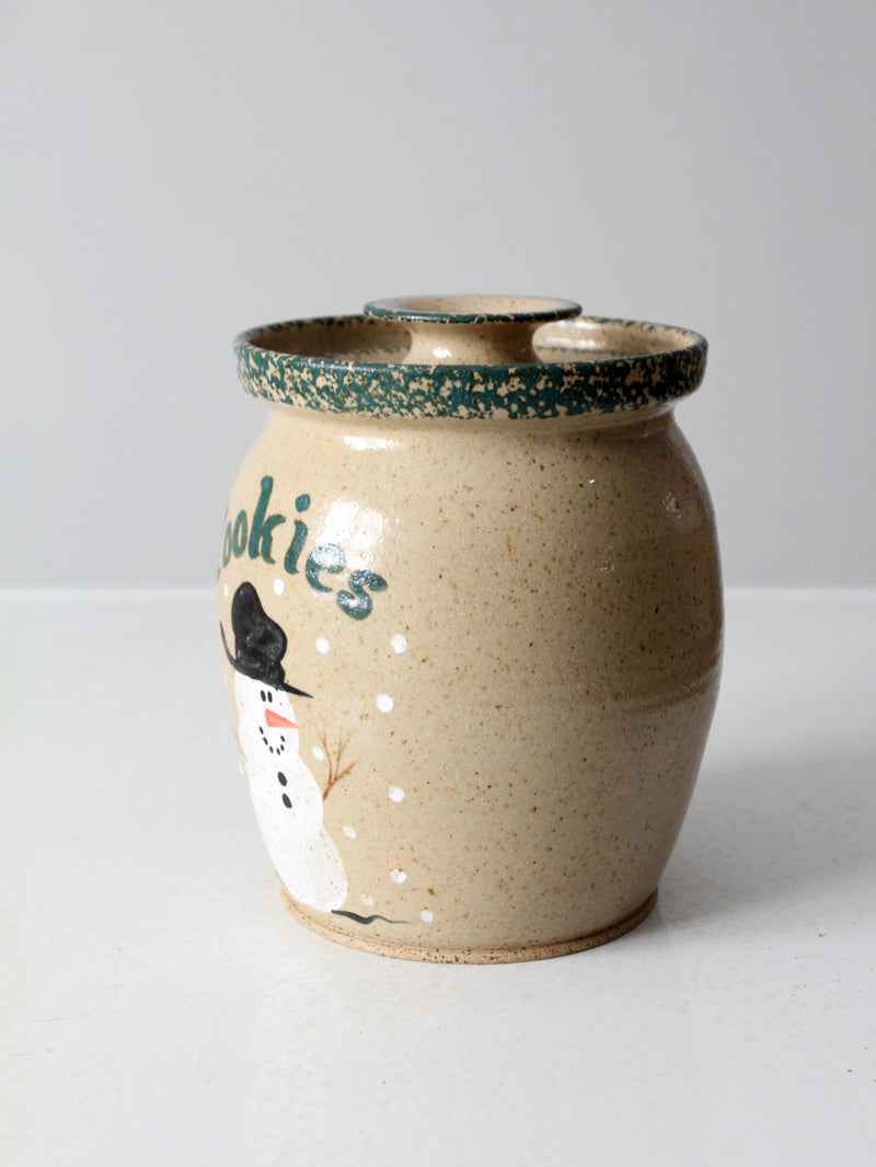 vintage handmade holiday cookie jar