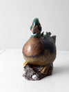 vintage ceramic duck figurine