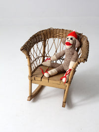 antique wicker children's chair