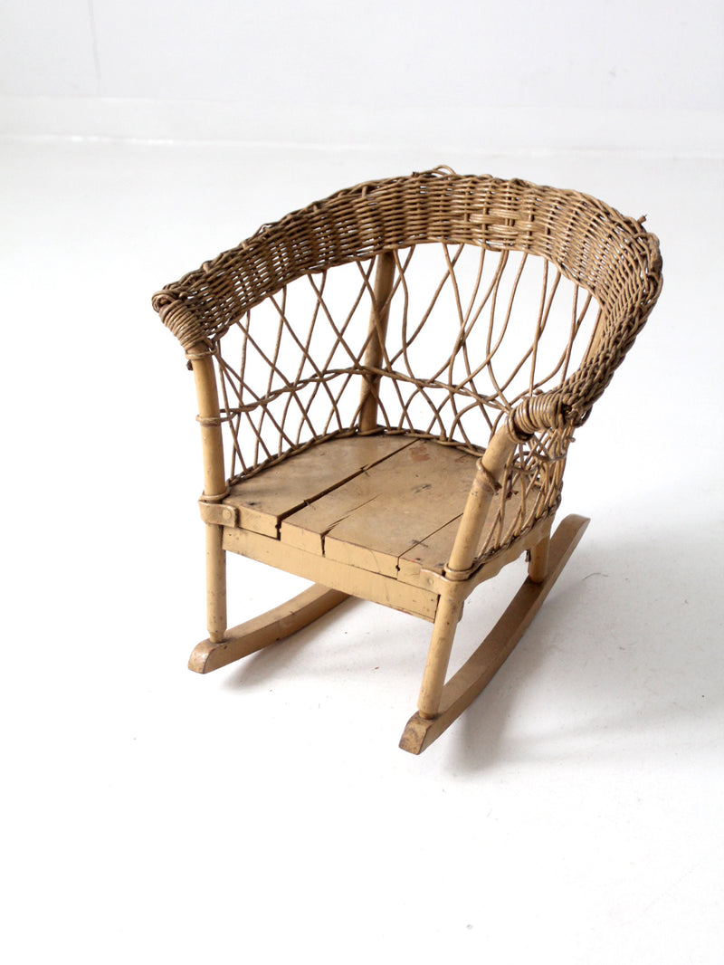 antique wicker children's chair