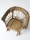 antique wicker children's chair