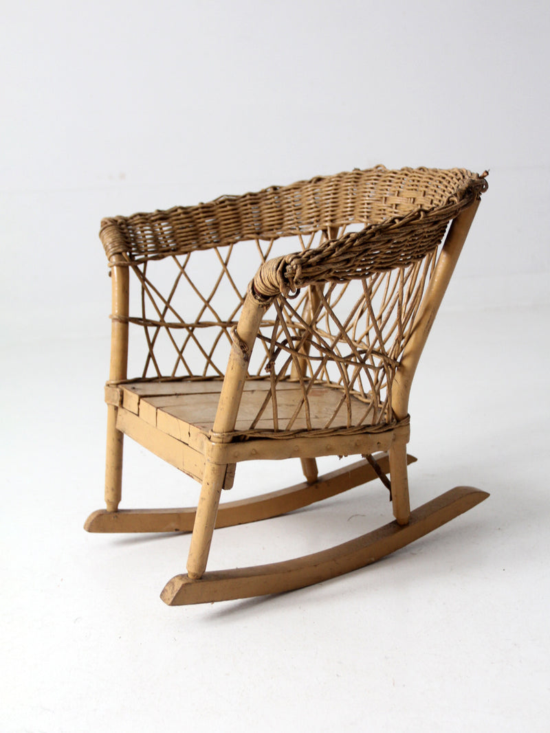 antique wicker children's chair