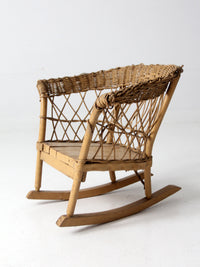 antique wicker children's chair