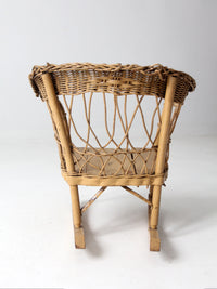 antique wicker children's chair