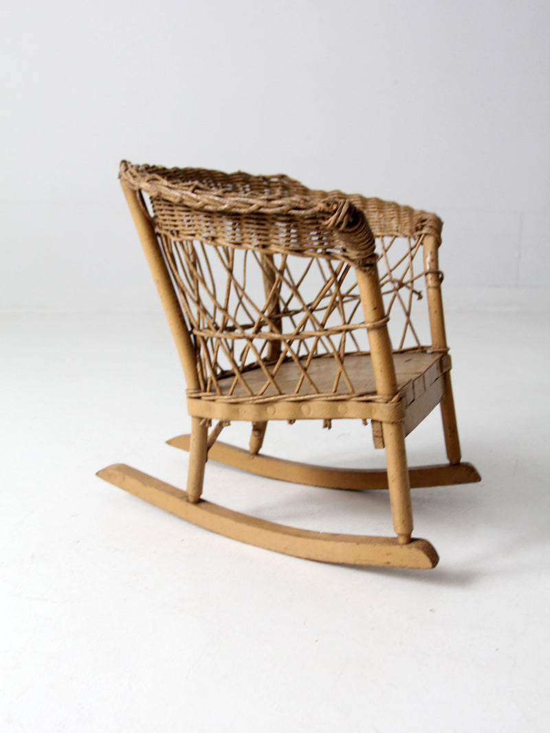 antique wicker children's chair