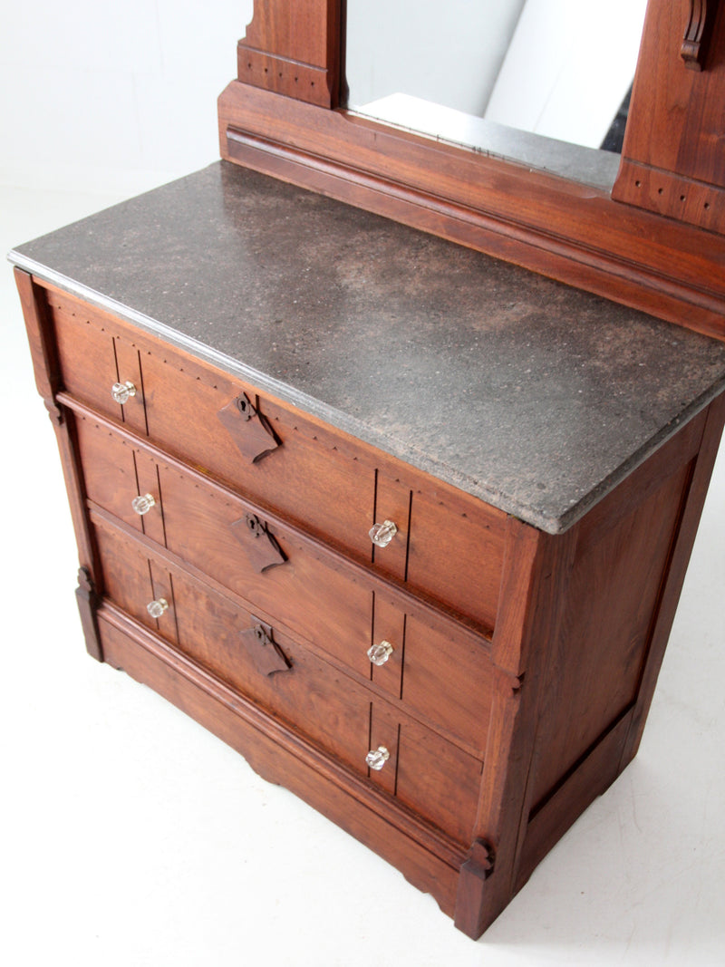 antique Victorian dresser with mirror