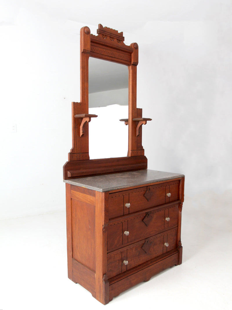 antique Victorian dresser with mirror