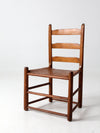 antique ladder back chair with woven seat