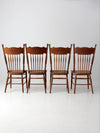 antique dragon press back side chairs set of 4