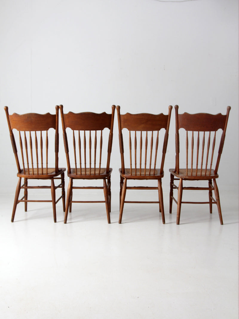 antique dragon press back side chairs set of 4