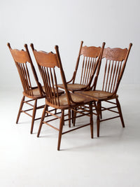 antique dragon press back side chairs set of 4