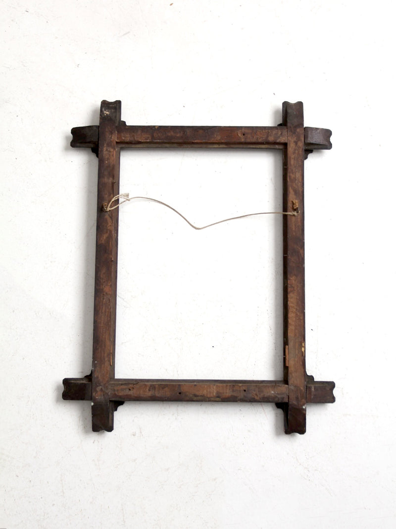 antique tramp art picture frame