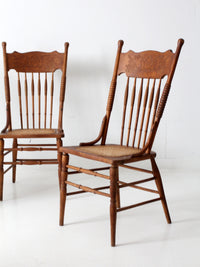 antique dragon press back side chairs set of 4