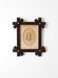 antique Victorian folk art frame