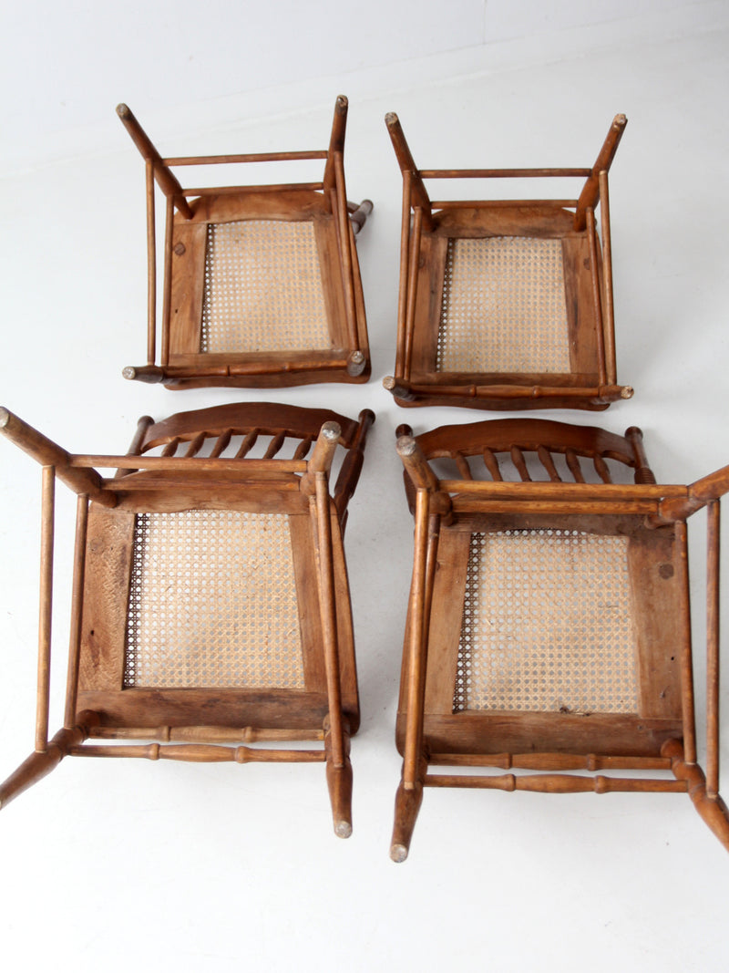 antique dragon press back side chairs set of 4