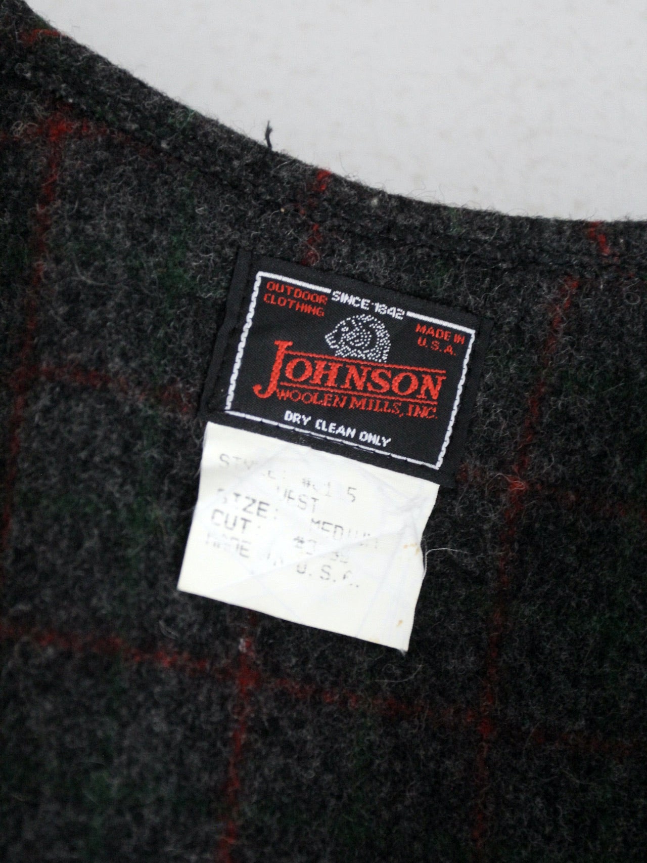 Vintage johnson sale woolen mills