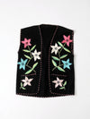 vintage 50s Mexican embroidered vest