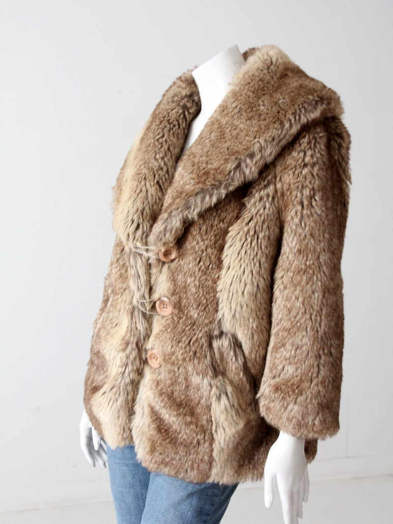 vintage faux fur jacket