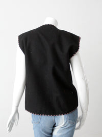 vintage 50s Mexican embroidered vest