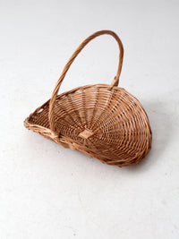 vintage wicker firewood basket