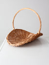 vintage wicker firewood basket