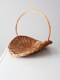 vintage wicker firewood basket