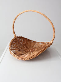 vintage wicker firewood basket