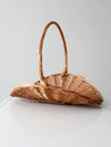 vintage wicker firewood basket