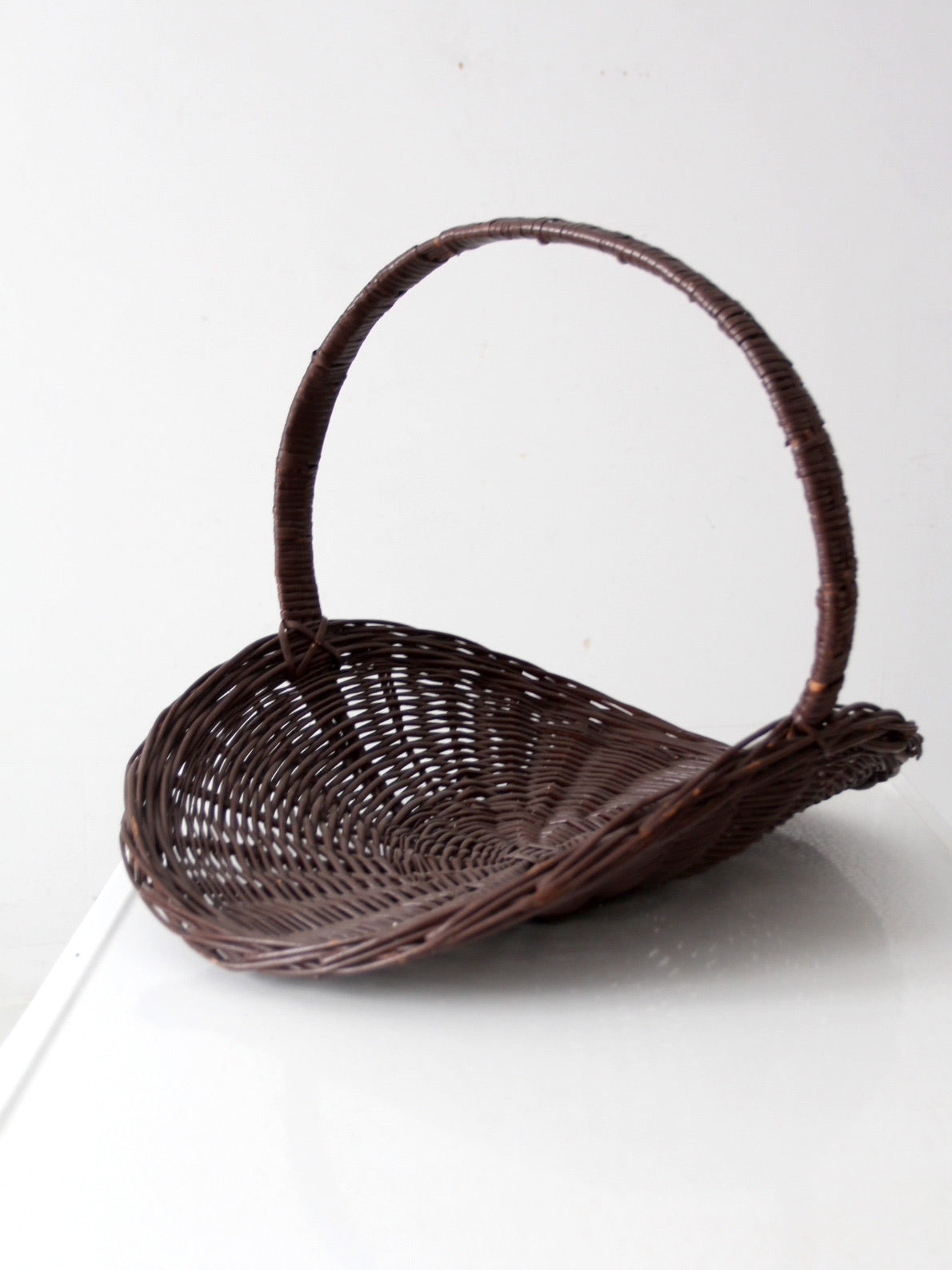 vintage wicker firewood basket