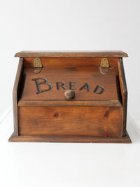 vintage wooden bread box