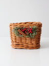 vintage wicker Christmas basket