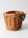 vintage wicker Christmas basket