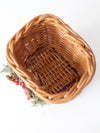 vintage wicker Christmas basket