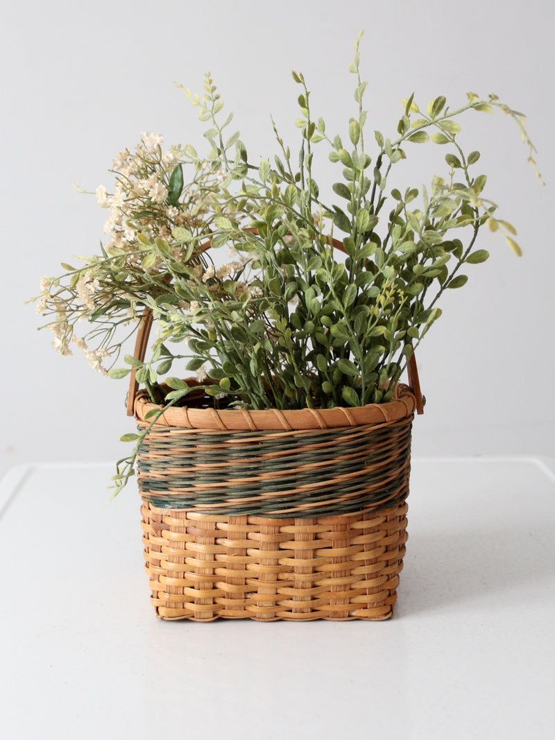 vintage splint weave basket