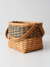 vintage splint weave basket