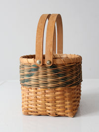 vintage splint weave basket