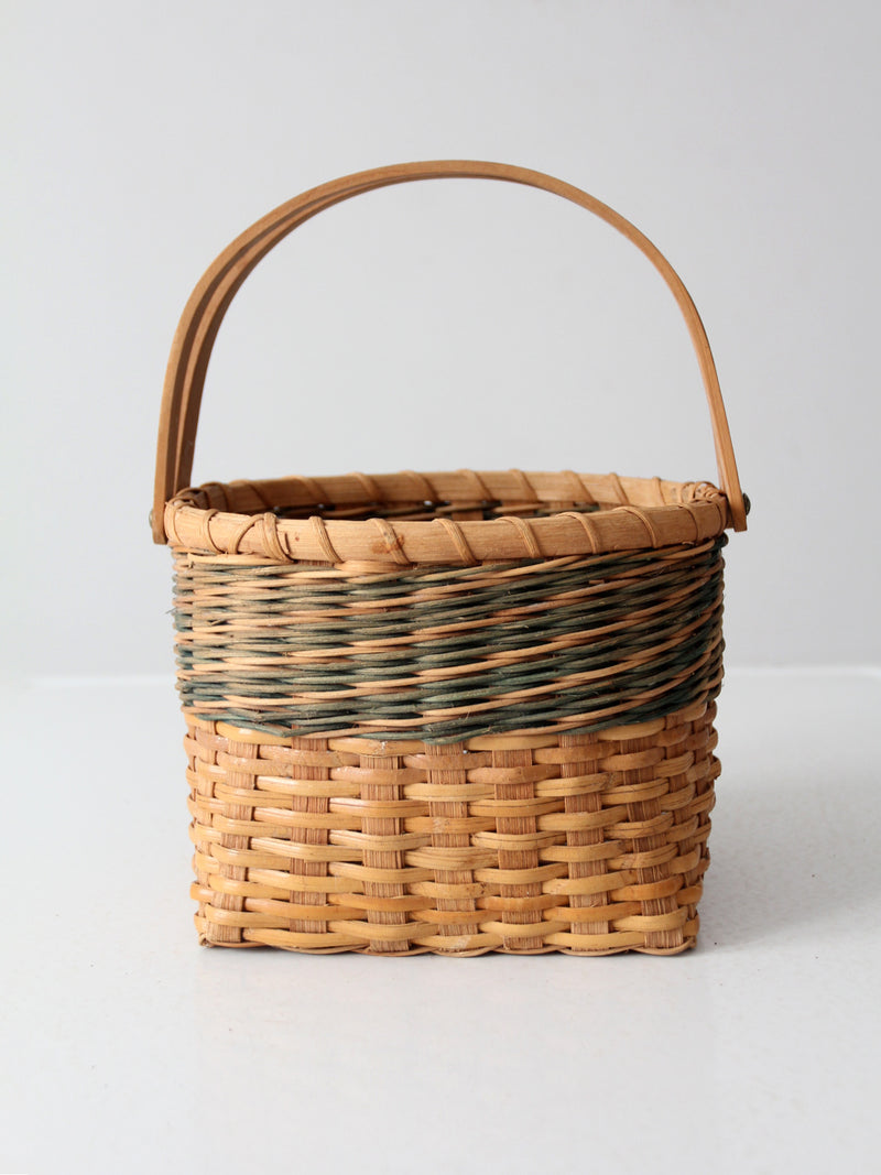 vintage splint weave basket