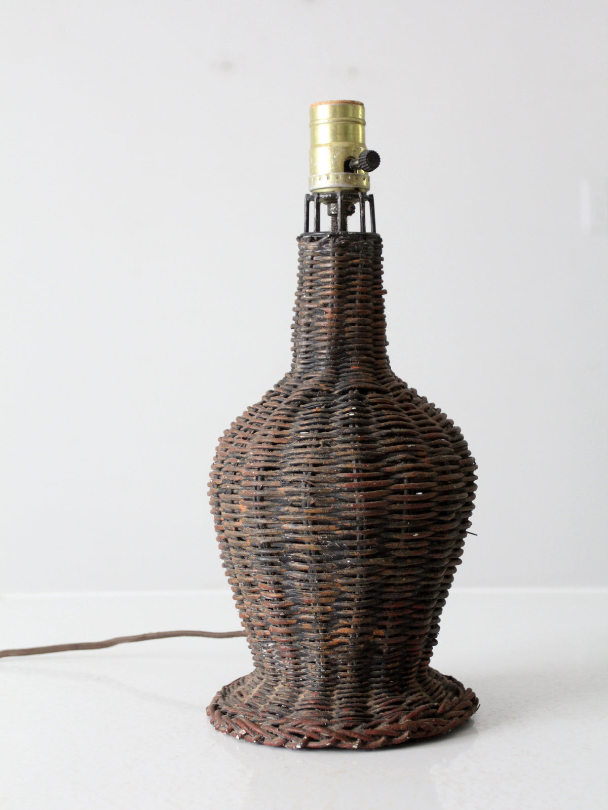 vintage wicker table lamp