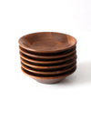 mid century walnut serving bowls set of 6